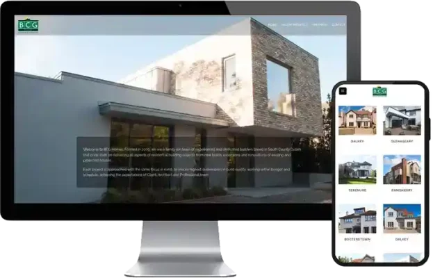 BCG Homes Website design by Web Page Design Company