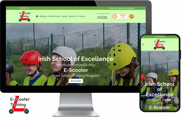 E-Scooter Training Website design by Web Page Design Company