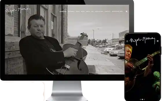 Nigel Mooney Jazz & Blues Musician Website design by Web Page Design Company